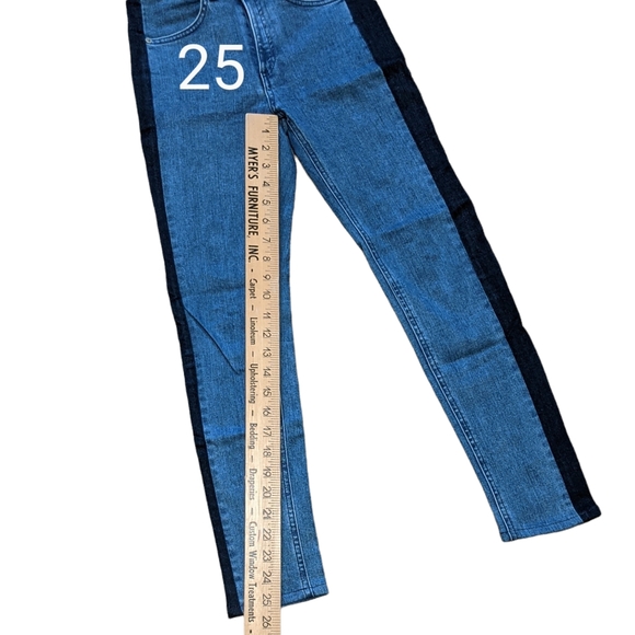 Rag & Bone Mazie High waist skinny fit cropped, side panels size 24 - Picture 5 of 12